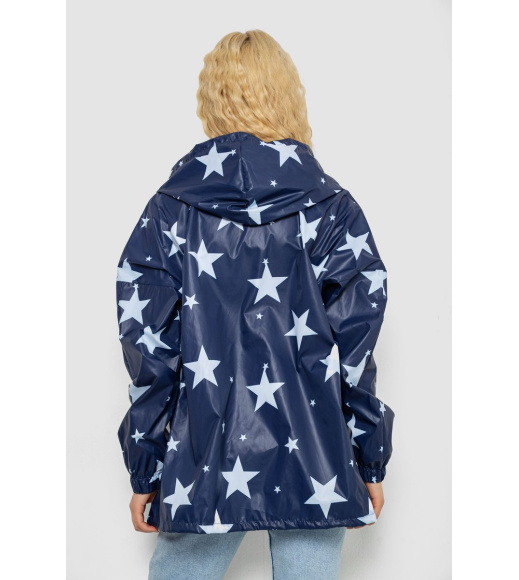 Ветровка женская с капюшоном, цвет синий, 238R102-5