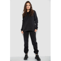 Спортивный костюм женский на флисе, цвет черный, 247R2021