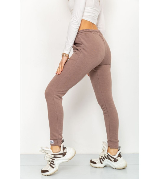 Спортивные штаны женские демисезонные, цвет мокко, 226R025