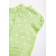 Жіночі короткі шкарпетки, салатового кольору в принт, 131R137084-1