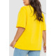 Футболка жіноча з принтом батал, колір жовтий, 102R441
