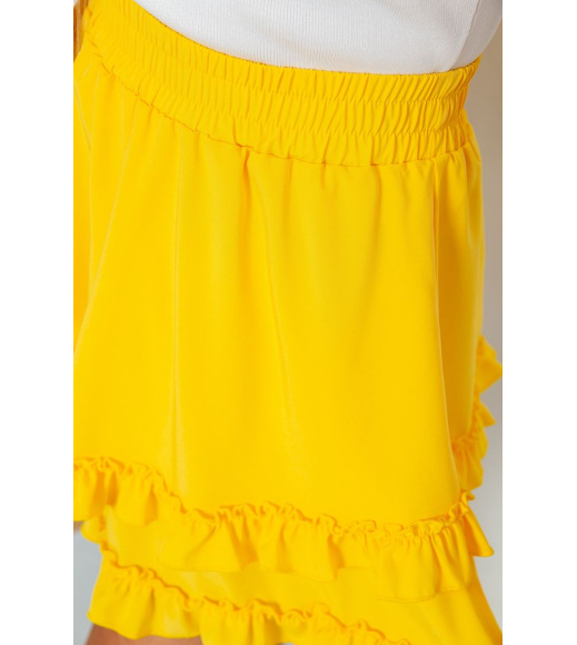 Юбка однотонная короткая, цвет желтый, 102R5254