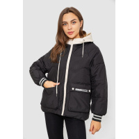 Куртка женская демисезонная с рукавом реглан, цвет черный, 244R8023