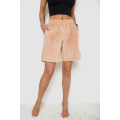 Шорты женские велюровые, цвет светло-бежевый, 238R106