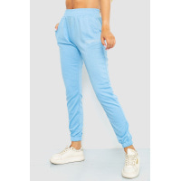 Спорт штаны женские с принтом, цвет светло-голубой, 129R1106