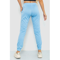 Спорт штани жіночі з принтом, колір світло-блакитний, 129R1106