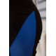 Спортивные женские бриджи, цвет черно-голубой, 172R53