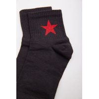 Жіночі шкарпетки, чорного кольору з принтом, 167R404