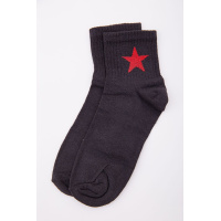 Женские носки, черного цвета с принтом, 167R404