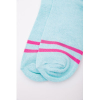 Жіночі короткі шкарпетки, м'ятного кольору зі смужками, 167R221-1