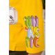 Женская футболка свободного кроя, желтого цвета с принтом, 117R1020