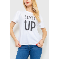 Футболка женская с принтом, цвет белый, 198R002