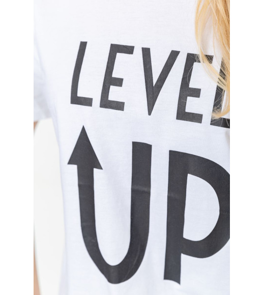 Футболка женская с принтом, цвет белый, 198R002