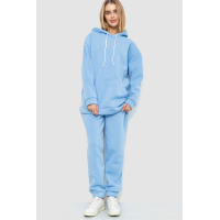 Спорт костюм женский на флисе, цвет голубой, 214R104
