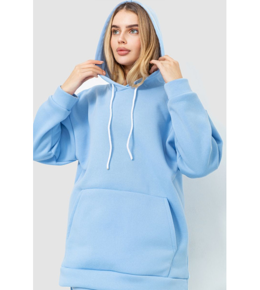 Спорт костюм женский на флисе, цвет голубой, 214R104