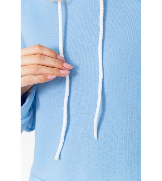 Спорт костюм женский на флисе, цвет голубой, 214R104