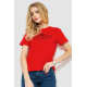 Футболка женская с принтом, цвет красный, 221R3006