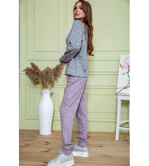 Женский костюм штаны + кофта, серо-пудрового цвета, 172R1211-2