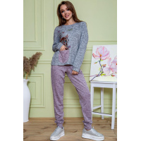 Женский костюм штаны + кофта, серо-пудрового цвета, 172R1211-2