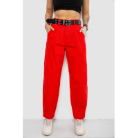 Джинсы женские балоны, цвет красный, 182R00255