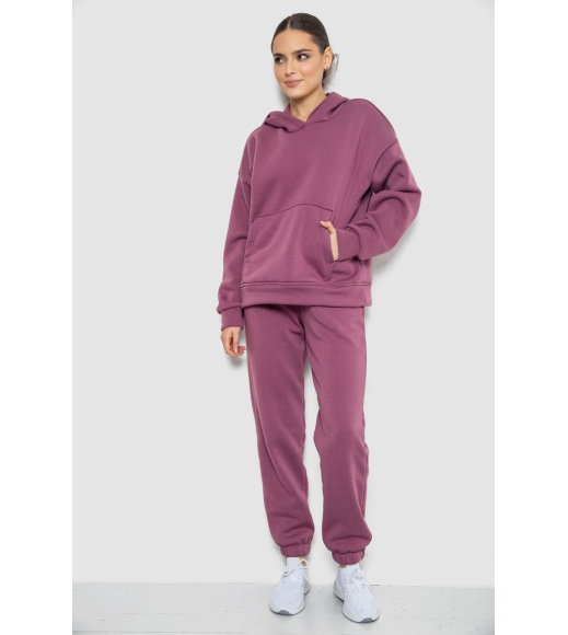 Спортивный костюм женский на флисе, цвет сливовый, 177R055