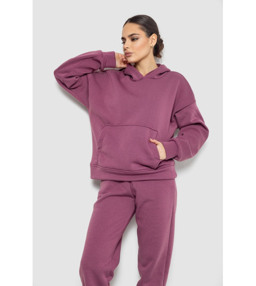 Спортивный костюм женский на флисе, цвет сливовый, 177R055