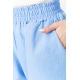 Шорты женские свободного кроя ткань лен, цвет голубой, 177R023