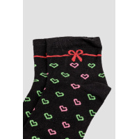 Шкарпетки жіночі, колір чорно-рожевий, 167R777