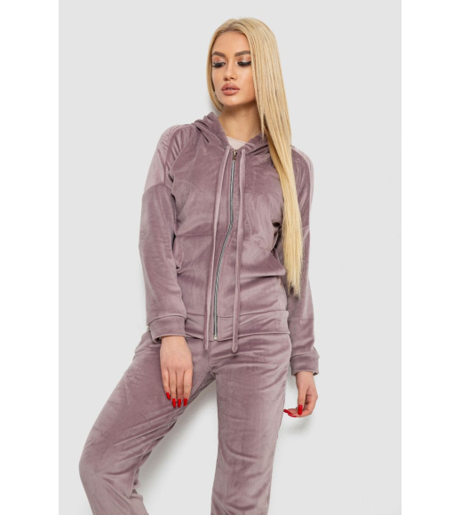Спортивный костюм женский велюровый, цвет мокко, 177R018