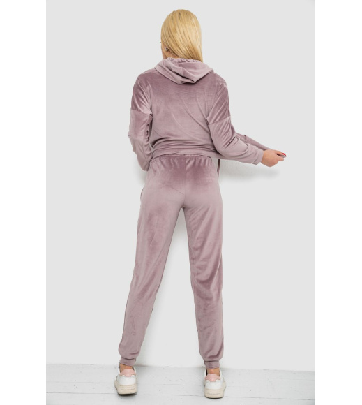 Спортивный костюм женский велюровый, цвет мокко, 177R018