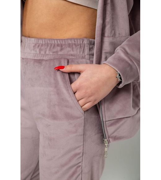 Спортивный костюм женский велюровый, цвет мокко, 177R018