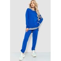 Спортивный костюм женский обманка, цвет электрик, 102R329