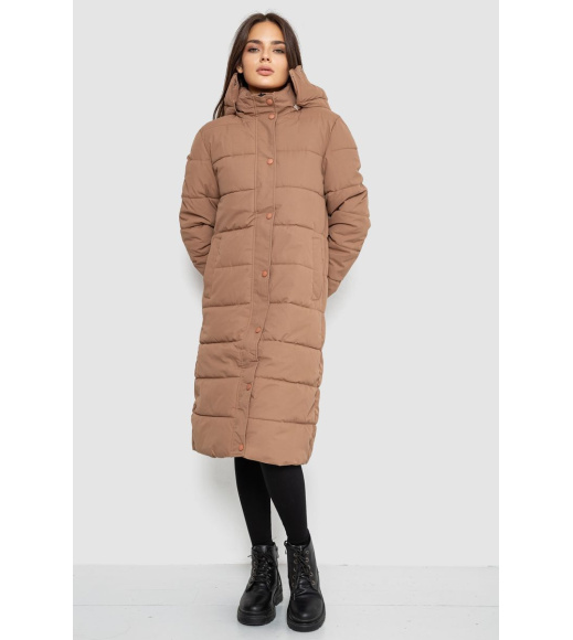 Куртка женская демисезонная удлиненная, цвет бежевый, 207R006