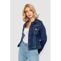 Куртка женская джинсовая однотонная, цвет синий, 247R030