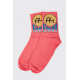 Женские носки средней длины, корралового цвета с принтом, 151R106