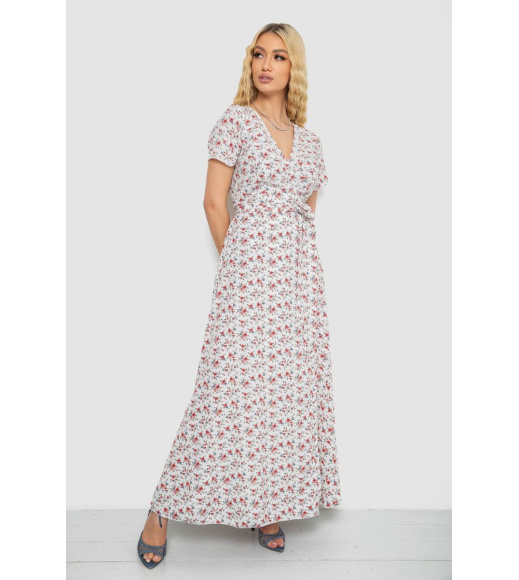 Сарафан на запах софт, цвет бело-красный, 241R173