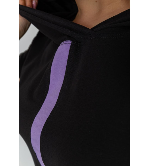 Костюм жіночий, колір чорно-фіолетовий, 102R5159