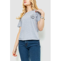 Футболка женская с принтом, цвет серый, 221R3013