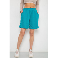 Шорты женские в рубчик, цвет темно-бирюзовый, 238R110