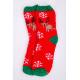 Новогодние женские носки, красно-бежевого цвета, 151R2327