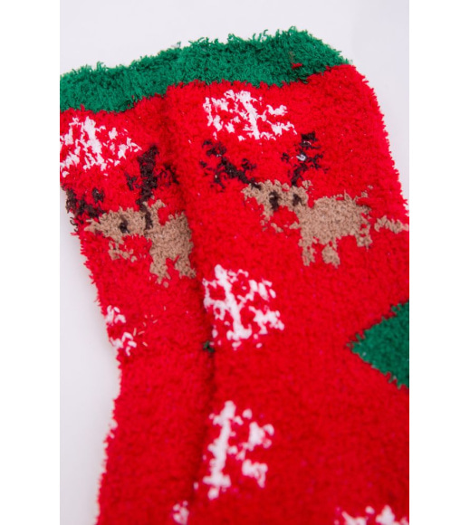 Новогодние женские носки, красно-бежевого цвета, 151R2327