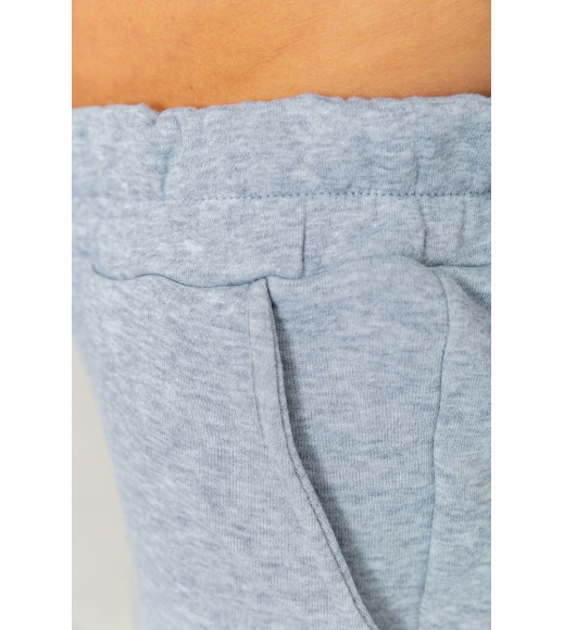 Спортивні штани жіночі на флісі однотонні, колір світло-сірий, 119R218
