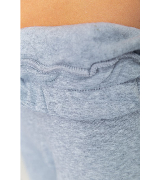 Спортивні штани жіночі на флісі однотонні, колір світло-сірий, 119R218