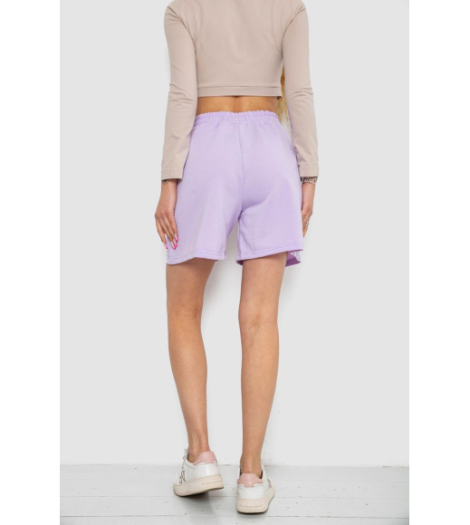 Шорты женские однотонные, цвет светло-сиреневый, 238R57907