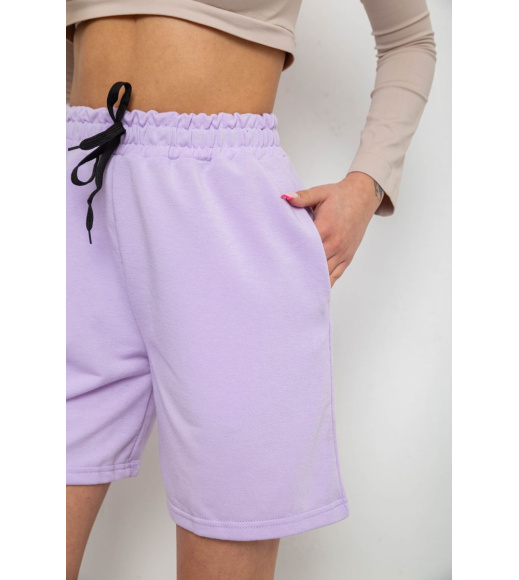 Шорты женские однотонные, цвет светло-сиреневый, 238R57907