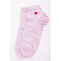 Короткие женские носки, светло-розового цвета с принтом, 131R137103-1