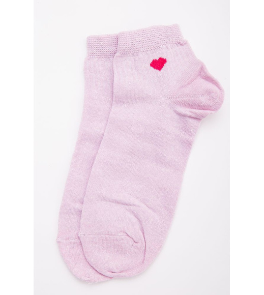 Короткие женские носки, светло-розового цвета с принтом, 131R137103-1