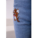 Женские джинсовые шорты, голубого цвета с фотопринтом, 164R614