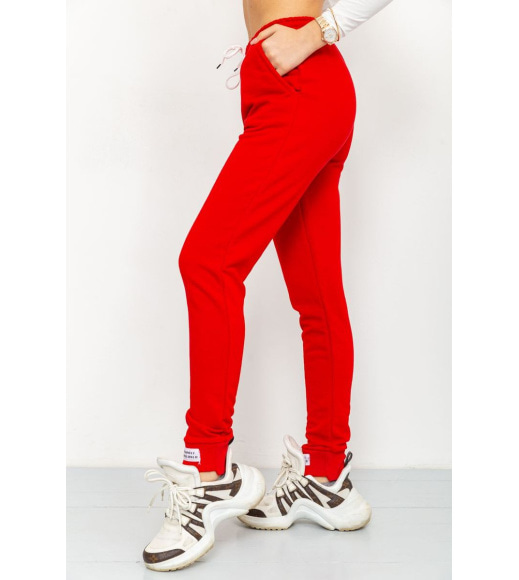 Спортивные штаны женские демисезонные, цвет красный, 226R025