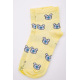 Женские носки, желтого цвета с принтом, средней длины, 167R346
